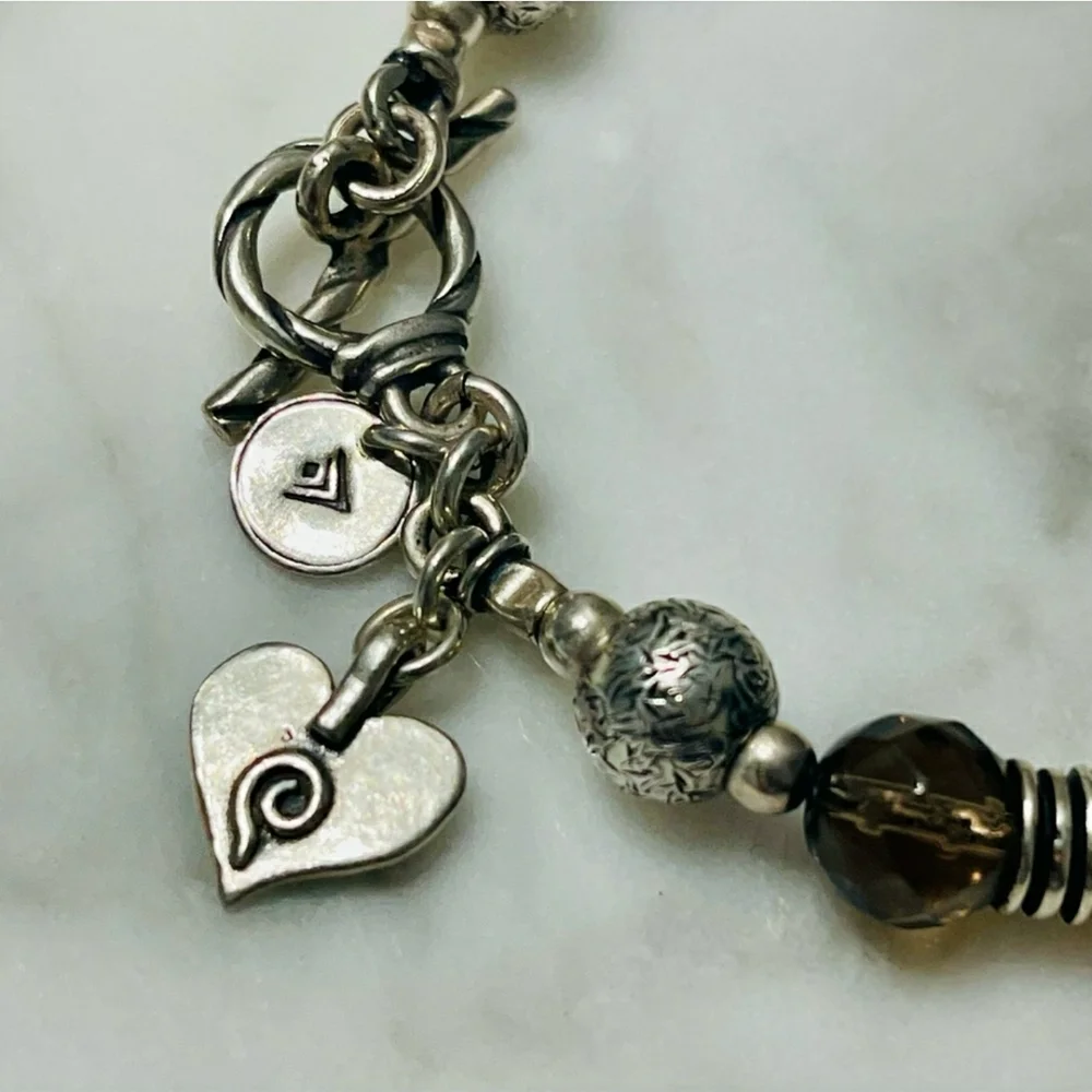 Silpada Sterling Silver & Smokey Topaz Heart - Picture 2 of 5